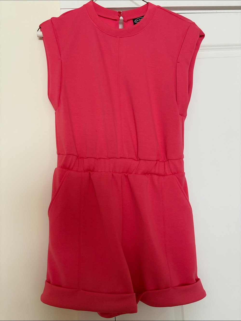 Women’s Bright Melon/Coral Sleeveless Romper